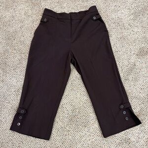 Susan Graver brown capri pants